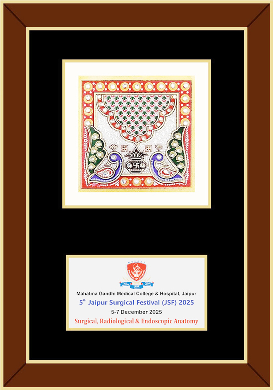 Figure 1 - 5th JSF 2025 memento - framed Rajasthani stone work